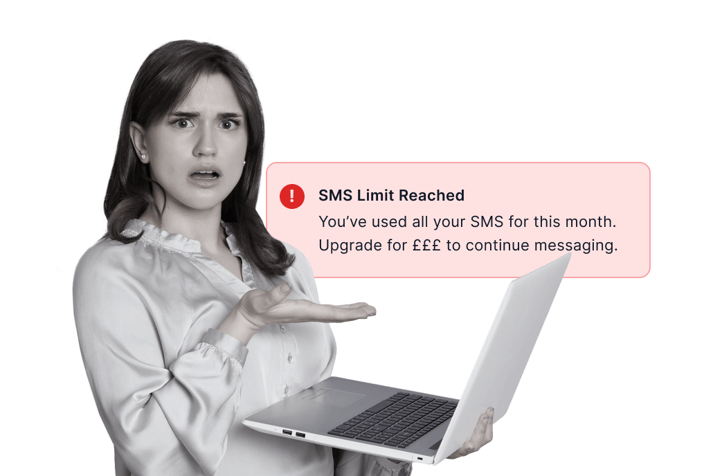 No more crippling SMS spend! before No more crippling SMS spend! before